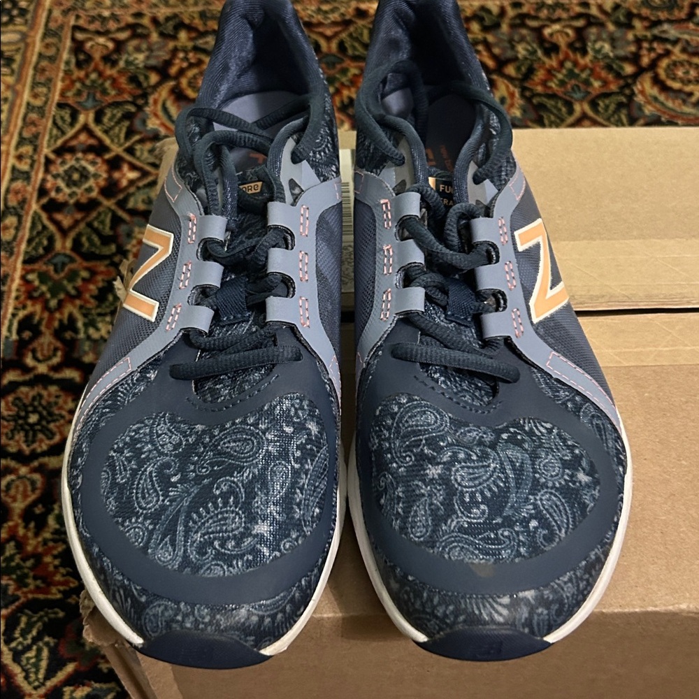 New Balance Fuelcore Navy Paisley Sneakers